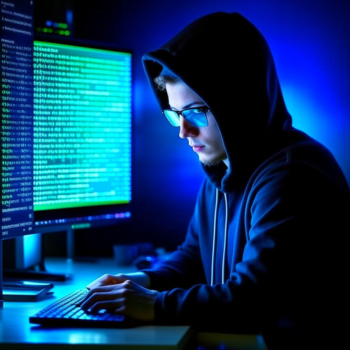 Хакер пишет вредоносный код, который спрятан в svg изображении